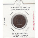 1938 5 Centesimi Impero Rame Quasi Fior di Conio Vittorio Emanuele III
